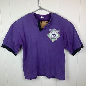 Vintage 1994 Colorado Rockies Shirt Competitor Tag Purple Men’s Large